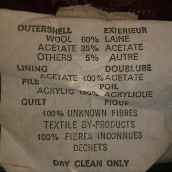 Vintage Wool Bomber Jacket with Fleece Collar - Picture 10 of 10